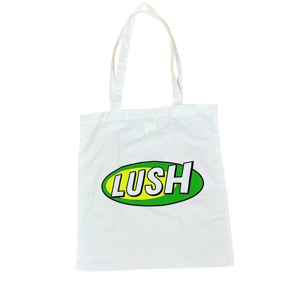 NWOT LUSH Fresh Handmade Cosmetics Limited Edition Retro Tote Bag, 100% Cotton - Picture 6 of 6